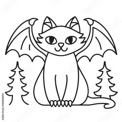 Cat moments meow life coloring pages, coloring book, line art, illustration, black & white, bold and easy coloring pages