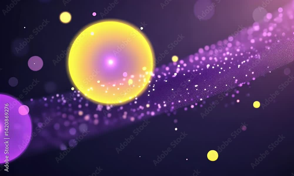 A purple background with glowing dots and wavy lines, creating an abstract design that evokes the feeling of digital technology or a futuristic sci-fi world. The overall color scheme is purple, A purple background with glowing dots and wavy lines, creating an abstract design that evokes the feeling of digital technology or a futuristic sci-fi world. The overall color scheme is purple,