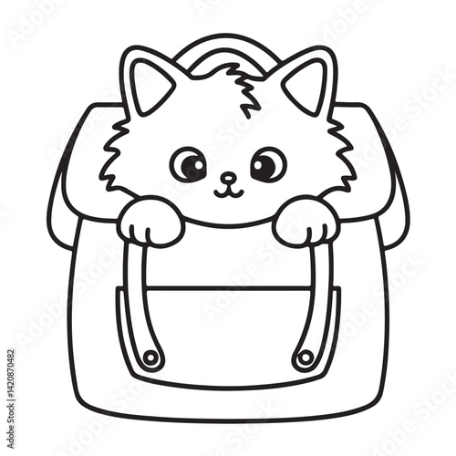 Cat moments meow life coloring pages, coloring book, line art, illustration, black & white, bold and easy coloring pages