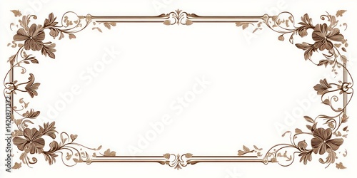 Ornate floral frame with vintage aesthetic for text or images