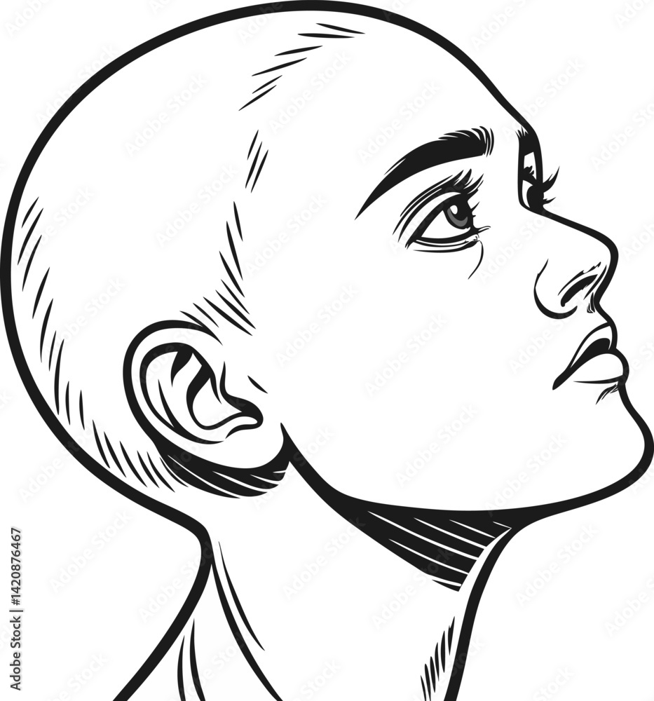 Human head silhouette vector art Human head silhouette vector art