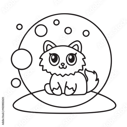 Cat moments meow life coloring pages, coloring book, line art, illustration, black & white, bold and easy coloring pages