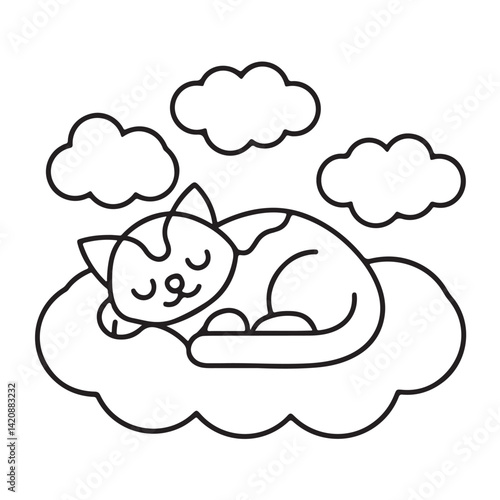Cat moments meow life coloring pages, coloring book, line art, illustration, black & white, bold and easy coloring pages