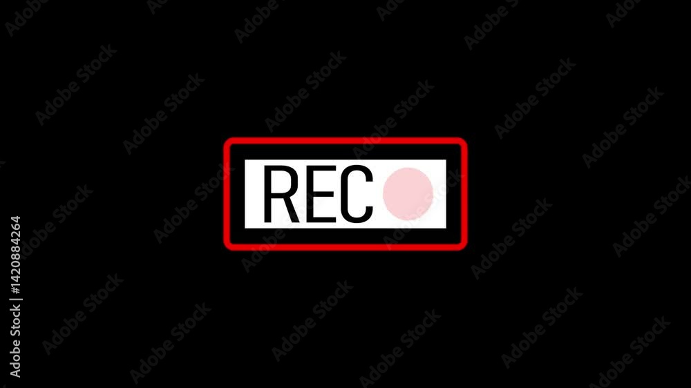 Digital Camera and Mobile Phone Recording Icon Symbol Overlay Animation Background Stock Video - Camera Viewfinder Rec Button Overlay for a minute - Fully Isolated black Screen Background Digital Camera and Mobile Phone Recording Icon Symbol Overlay Animation Background Stock Video - Camera Viewfinder Rec Button Overlay for a minute - Fully Isolated black Screen Background
