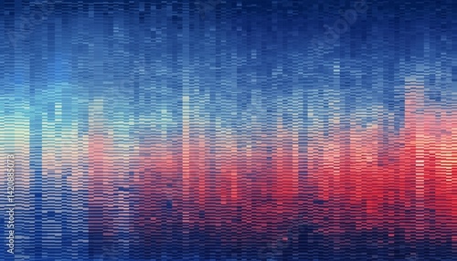 Wallpaper Mural blue pink cube square composition Torontodigital.ca