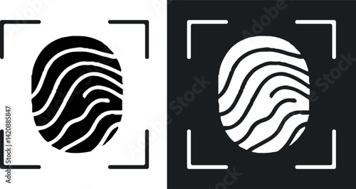Fingerprint icon set. vector illustration.