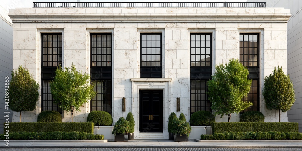 Naklejka premium Elegant Residential Building Facade