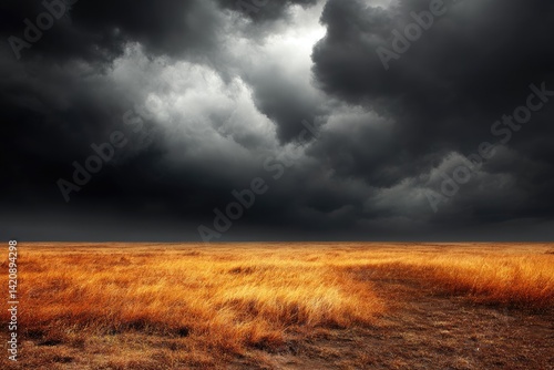 Stormy plains landscape
