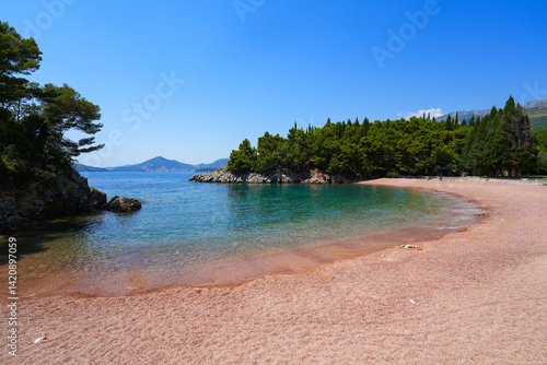 Obraz na płótnie Kraljičina plaža (Queen's beach) near Budva along the coast of the Adriatic Sea in Montenegro w salonie