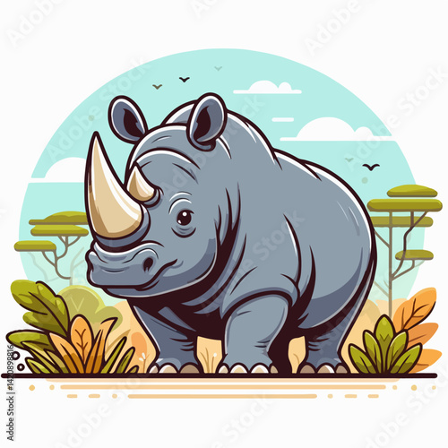 rhino vector illustration