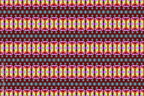 Ornamental crochet lace made from dyed silk yarn, inspired by East Asian aesthetics.