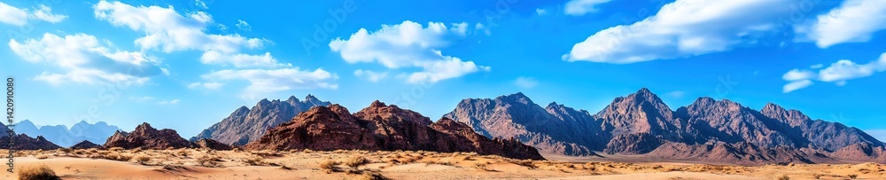 Fototapeta premium desert ecosystem with arid weather in a natural dirt landscape