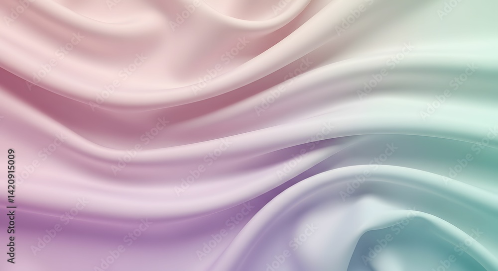 Fototapeta premium Elegant Pastel Fabric Texture Soft Draped Silk Background