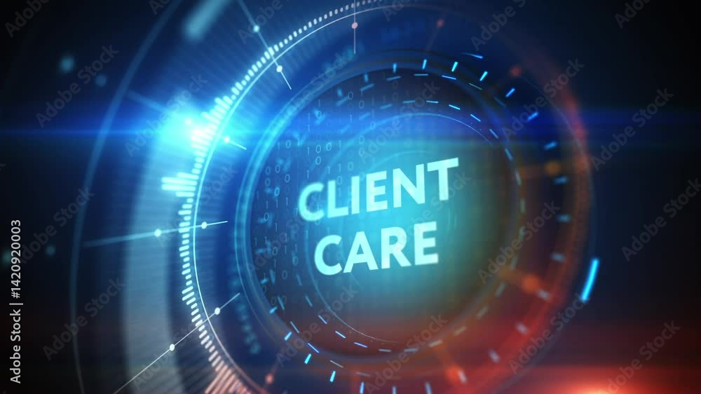 Customer Care Center. Client. Business, Technology, Internet and network concept. 3d illustration Customer Care Center. Client. Business, Technology, Internet and network concept. 3d illustration