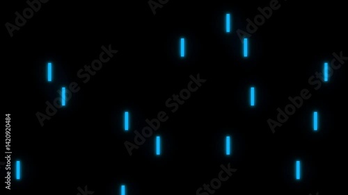 Neon lines Falling Through Darkness in Digital Dream Space