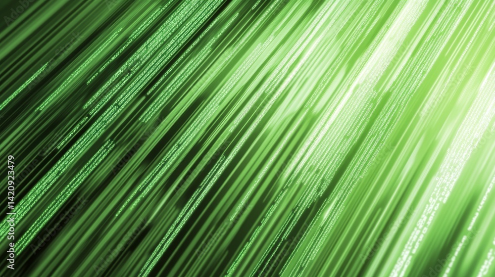 Dynamic Green Code Stream - Futuristic Technology Art Dynamic Green Code Stream - Futuristic Technology Art