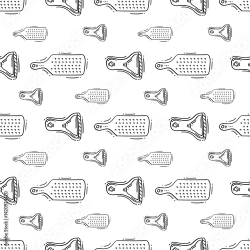 kitchen utensil pattern. kitchenware seamless pattern. doodle kitchen background