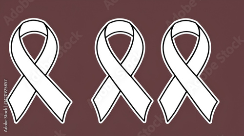 ofvs585 OutlineFilledVectorSign ofvs - breast cancer ribbon vector icon . awareness sign . isolated transparent . black outline filled version . AI 10 / EPS 10 . g11928