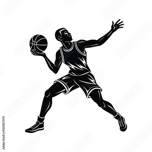 Basketball warmup icon silhouette vector with white background