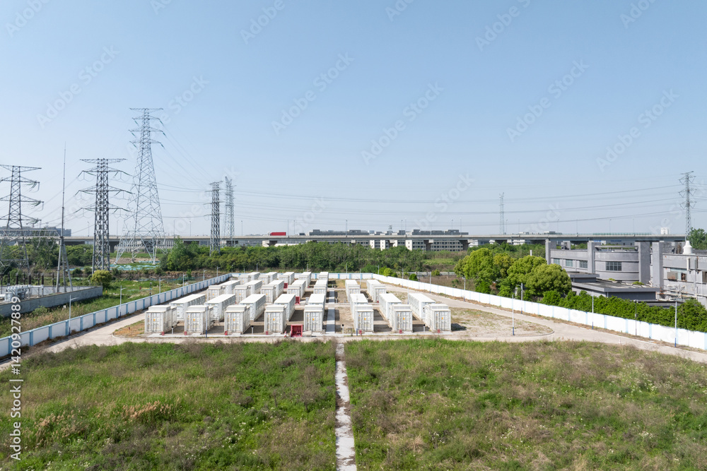 The energy storage batteries in the substation The energy storage batteries in the substation