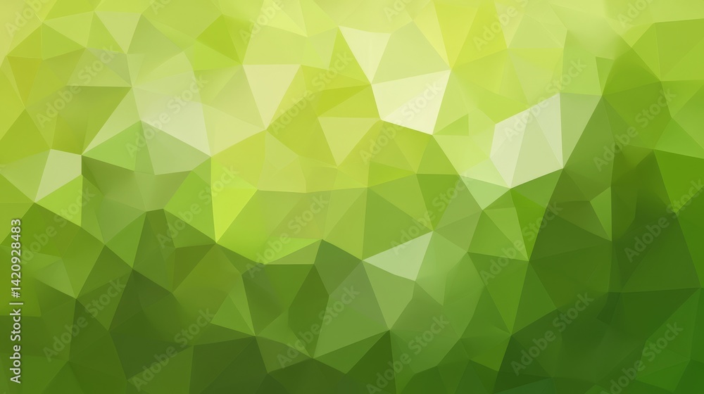Abstract Green Polygonal Background Design