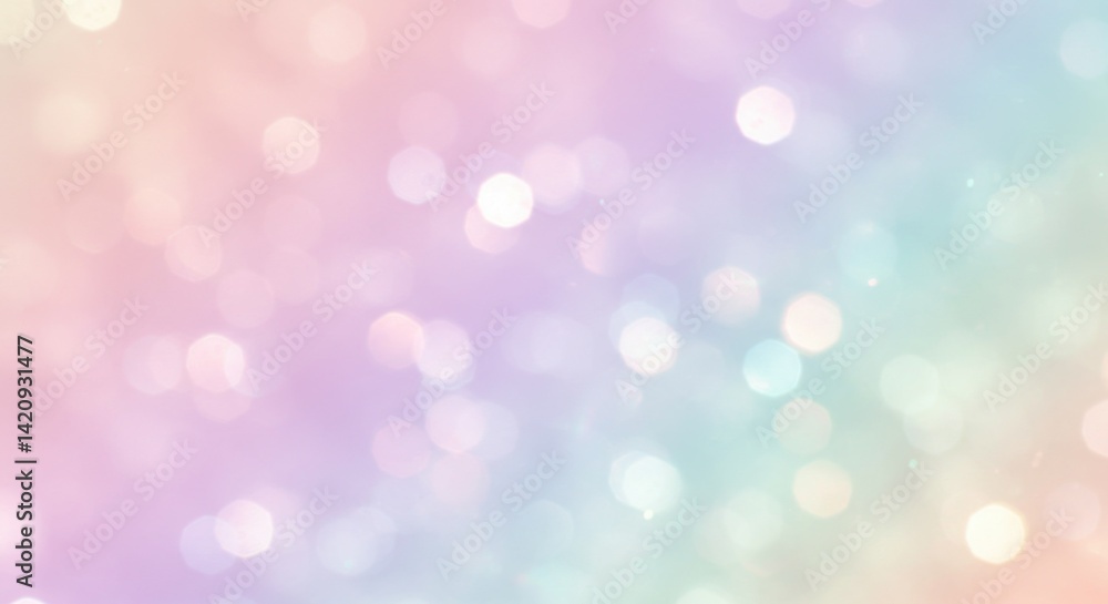Fototapeta premium Pastel blurred bokeh lights festive abstract background