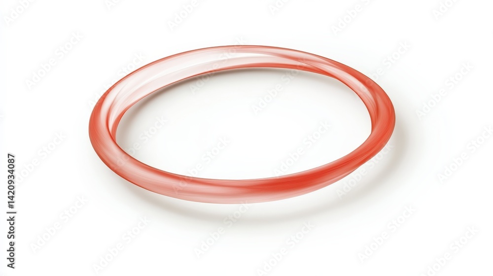 Abstract Red Ring Shape on White Background for Creative Design Abstract Red Ring Shape on White Background for Creative Design