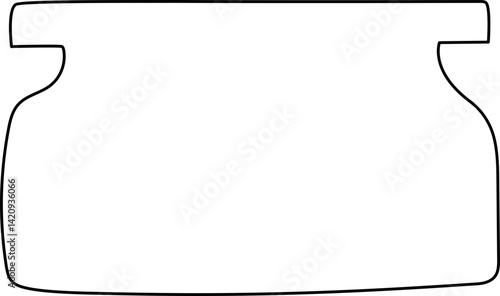 Memphis flowers leaves houseplant in vases and pottery line shape illustration