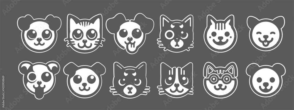 Animals - thin line vector icon set. 30 icons. Pixel perfect. The set includes a Cat, Dog, Rabbit, Hamster, Goat, Pig, Horse, Cow, Duck, Chicken, Owl, Raccoon, Fox, Wolf, Bear, Deer, Monkey, cat Animals - thin line vector icon set. 30 icons. Pixel perfect. The set includes a Cat, Dog, Rabbit, Hamster, Goat, Pig, Horse, Cow, Duck, Chicken, Owl, Raccoon, Fox, Wolf, Bear, Deer, Monkey, cat