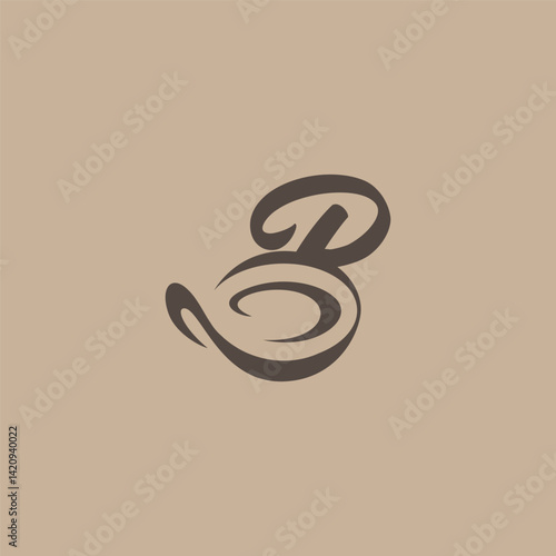 B coffee cup logo