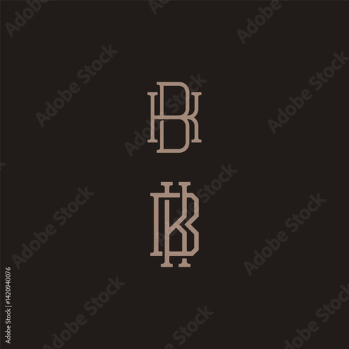 Initial BK or KB vintage  logo