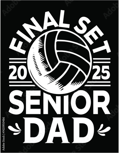 Final Set For Senior Dad - printable editable vector art file.