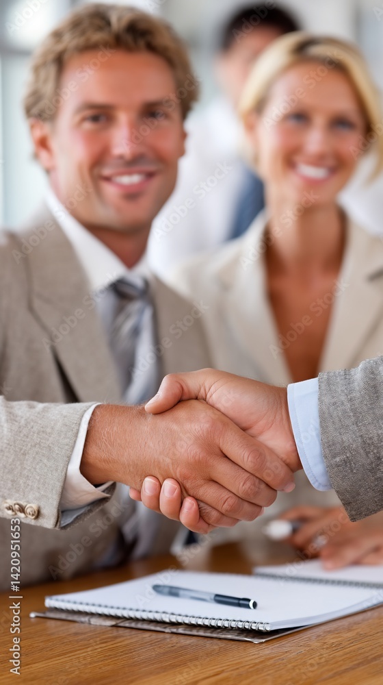 Fototapeta premium Business professionals shaking hands