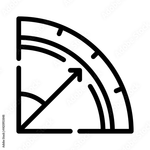 protractor line icon