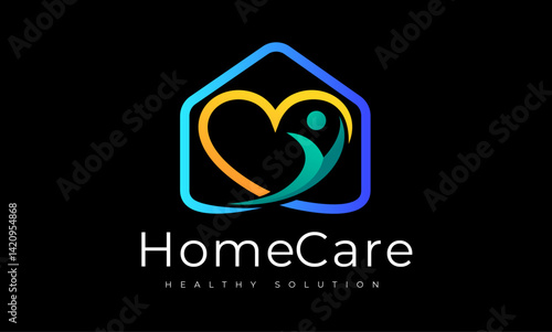 Home care logo, Healthcare logo design, Home health service logo, Senior care logo, Elderly care logo, Medical home care logo, Home nursing logo, Caregiver logo, Personal care logo, Home assistance lo