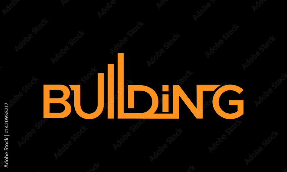 Fototapeta premium Building Logo, Architecture Logo, Construction Logo, Real Estate Logo, Urban Design, Corporate Logo, Modern Building, Skyline Logo, Architectural Identity, Professional Logo, Commercial Logo, Company 