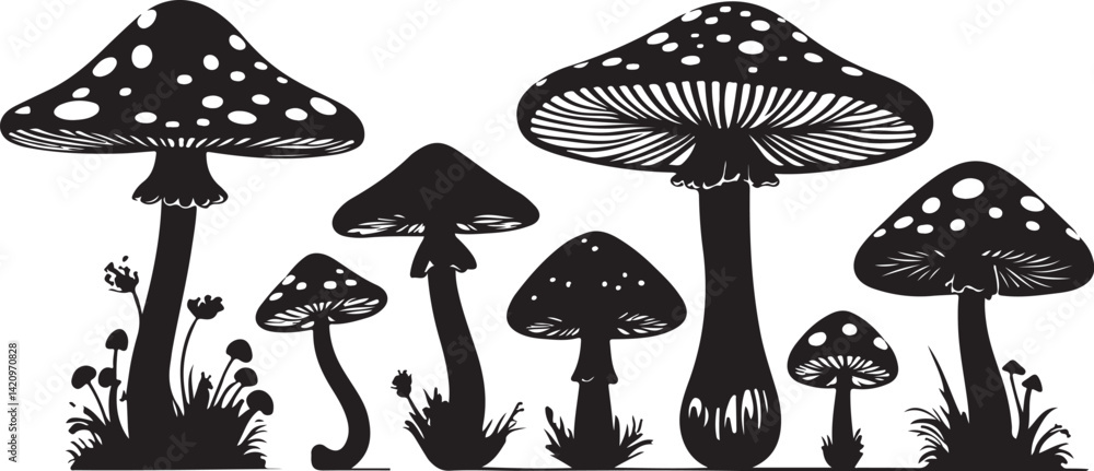 Mystic Mushrooms Vector Bundle Mystic Mushrooms Vector Bundle