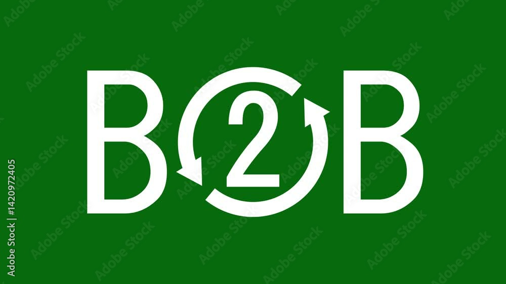 Business, Technology, Internet and network concept animation. B2B Business company commerce technology marketing concept with refresh or recyle icon. Business, Technology, Internet and network concept animation. B2B Business company commerce technology marketing concept with refresh or recyle icon.