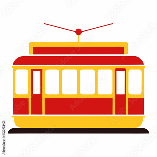 retro san francisco cable car graphic isolated t-shirt design vector