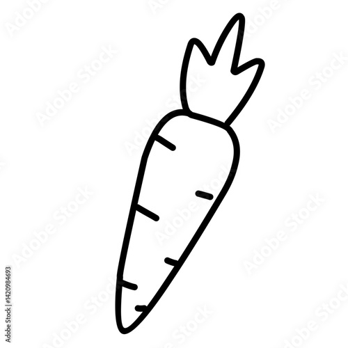 Carrot line icon vector