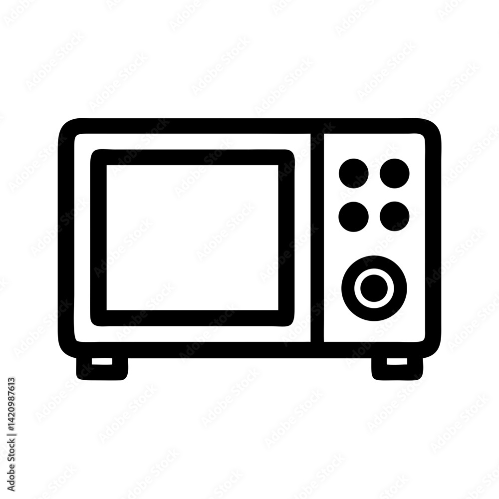 Microwave Oven with Buttons Icon Design Microwave Oven with Buttons Icon Design