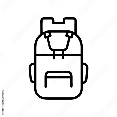 Military Backpack with Straps Icon Design