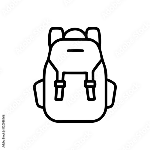 Military Backpack with Straps Icon Design