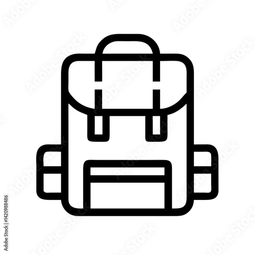 Military Backpack with Straps Icon Design
