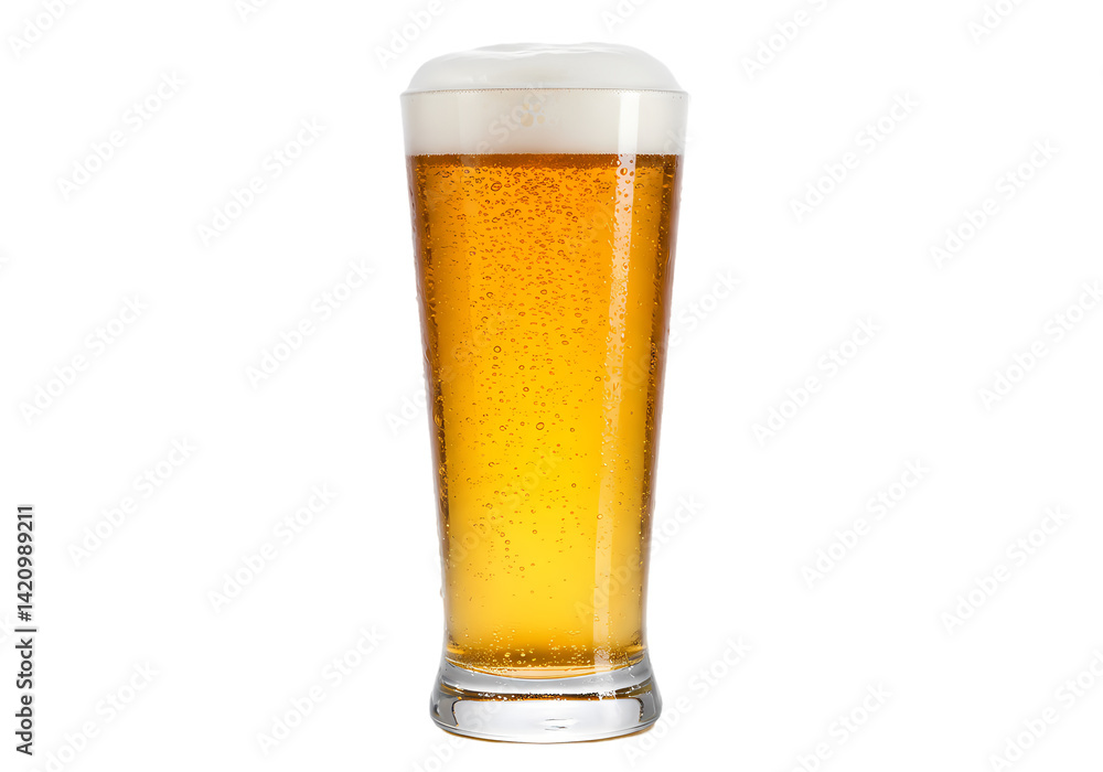 Refreshing Beer in a Tall Glass Refreshing Beer in a Tall Glass
