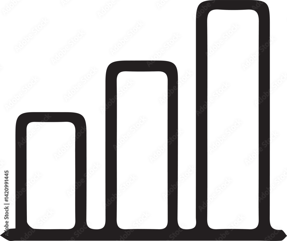 Bar Chart Icon Outline Vector for Business and Analytics Bar Chart Icon Outline Vector for Business and Analytics
