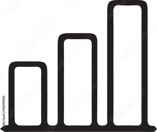 Bar Chart Icon Outline Vector for Business and Analytics