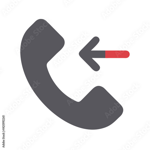 Phone with Incoming Arrow Icon Representing Call Reception and Communication Access