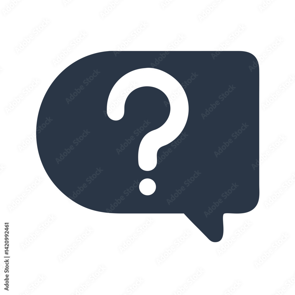 Question Mark Icon Representing General Inquiry and Information Request Question Mark Icon Representing General Inquiry and Information Request