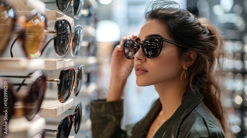 A fashion influencer trying on expensive sunglasses in a high-end boutique --ar 16:9 --v 6.1 Job ID: 674f5d1c-f172-4cb0-9408-572a42a9f4ba